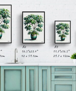 Money Tree (Guiana Chestnut) Watercolour Style Art Print - Illustration Painting Framed Plant Wall Art 21 Money Tree (Guiana Chestnut) Watercolour Style Art Print - Illustration Painting Framed Plant Wall Art - Image 8