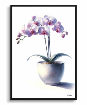 Moth Orchid (Phalaenopsis amabilis) Watercolour Style Art Print - Illustration Painting Framed Plant Wall Art 22 Moth Orchid (Phalaenopsis amabilis) Watercolour Style Art Print - Illustration Painting Framed Plant Wall Art - Image 9