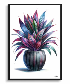 Oyster Plant (Tradescantia Spathacea) Watercolour Style Art Print - Illustration Painting Framed Plant Wall Art 18 Oyster Plant (Tradescantia Spathacea) Watercolour Style Art Print - Illustration Painting Framed Plant Wall Art - Image 5