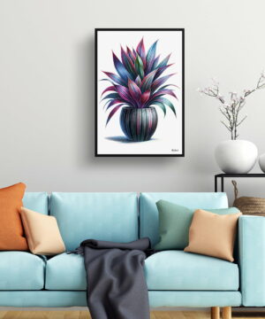 Oyster Plant (Tradescantia Spathacea) Watercolour Style Art Print - Illustration Painting Framed Plant Wall Art 23 Oyster Plant (Tradescantia Spathacea) Watercolour Style Art Print - Illustration Painting Framed Plant Wall Art - Image 10