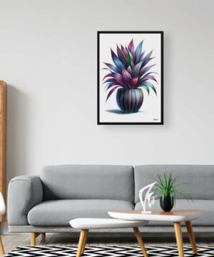 Oyster Plant (Tradescantia Spathacea) Watercolour Style Art Print - Illustration Painting Framed Plant Wall Art 24 Oyster Plant (Tradescantia Spathacea) Watercolour Style Art Print - Illustration Painting Framed Plant Wall Art - Image 11