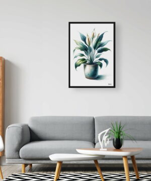 Peace Lily (Spathiphyllum wallisii) Watercolour Style Art Print - Illustration Painting Framed Plant Wall Art 20 Peace Lily (Spathiphyllum wallisii) Watercolour Style Art Print - Illustration Painting Framed Plant Wall Art - Image 7
