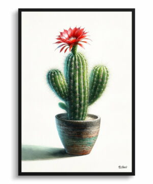 Peanut Cactus (Echinopsis chamaecereus) Watercolour Style Art Print - Illustration Painting Framed Plant Wall Art 22 Peanut Cactus (Echinopsis chamaecereus) Watercolour Style Art Print - Illustration Painting Framed Plant Wall Art - Image 9