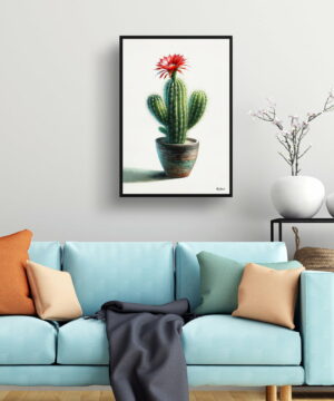 Peanut Cactus (Echinopsis chamaecereus) Watercolour Style Art Print - Illustration Painting Framed Plant Wall Art 23 Peanut Cactus (Echinopsis chamaecereus) Watercolour Style Art Print - Illustration Painting Framed Plant Wall Art - Image 10
