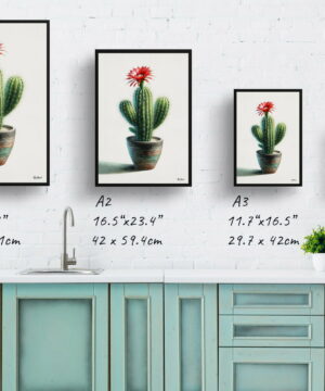 Peanut Cactus (Echinopsis chamaecereus) Watercolour Style Art Print - Illustration Painting Framed Plant Wall Art 21 Peanut Cactus (Echinopsis chamaecereus) Watercolour Style Art Print - Illustration Painting Framed Plant Wall Art - Image 8