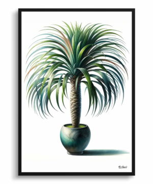 Ponytail Palm (Beaucarnea Recurvata) Watercolour Style Art Print - Illustration Painting Framed Plant Wall Art 18 Ponytail Palm (Beaucarnea Recurvata) Watercolour Style Art Print - Illustration Painting Framed Plant Wall Art - Image 5
