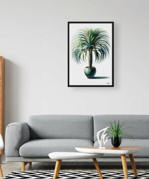 Ponytail Palm (Beaucarnea Recurvata) Watercolour Style Art Print - Illustration Painting Framed Plant Wall Art 20 Ponytail Palm (Beaucarnea Recurvata) Watercolour Style Art Print - Illustration Painting Framed Plant Wall Art - Image 7