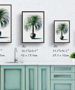 Ponytail Palm (Beaucarnea Recurvata) Watercolour Style Art Print - Illustration Painting Framed Plant Wall Art 21 Ponytail Palm (Beaucarnea Recurvata) Watercolour Style Art Print - Illustration Painting Framed Plant Wall Art - Image 8