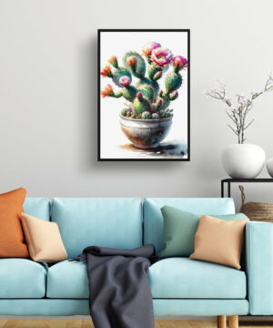 Prickly Pear Cactus (Opuntia) Watercolour Style Art Print - Illustration Painting Framed Plant Wall Art 23 Prickly Pear Cactus (Opuntia) Watercolour Style Art Print - Illustration Painting Framed Plant Wall Art - Image 10