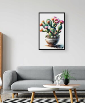 Prickly Pear Cactus (Opuntia) Watercolour Style Art Print - Illustration Painting Framed Plant Wall Art 20 Prickly Pear Cactus (Opuntia) Watercolour Style Art Print - Illustration Painting Framed Plant Wall Art - Image 7