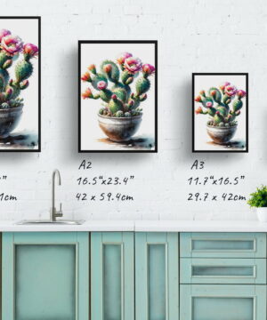 Prickly Pear Cactus (Opuntia) Watercolour Style Art Print - Illustration Painting Framed Plant Wall Art 21 Prickly Pear Cactus (Opuntia) Watercolour Style Art Print - Illustration Painting Framed Plant Wall Art - Image 8