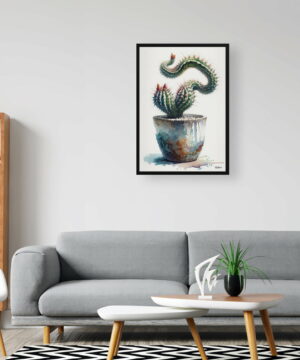 Rat Tail Cactus (Aporocactus flagelliformis) Watercolour Style Art Print - Illustration Painting Framed Plant Wall Art 24 Rat Tail Cactus (Aporocactus flagelliformis) Watercolour Style Art Print - Illustration Painting Framed Plant Wall Art - Image 11