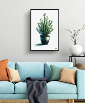 Rosemary (Salvia Rosmarinus) Watercolour Style Art Print - Illustration Painting Framed Plant Wall Art 23 Rosemary (Salvia Rosmarinus) Watercolour Style Art Print - Illustration Painting Framed Plant Wall Art - Image 10