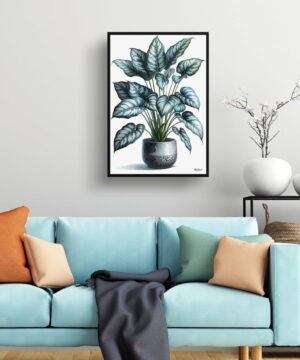 Silver Leaf Philodendron (Philodendron Brandtianum) Watercolour Style Art Print - Illustration Painting Framed Plant Wall Art 23 Silver Leaf Philodendron (Philodendron Brandtianum) Watercolour Style Art Print - Illustration Painting Framed Plant Wall Art - Image 10