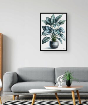 Silver Leaf Philodendron (Philodendron Brandtianum) Watercolour Style Art Print - Illustration Painting Framed Plant Wall Art 24 Silver Leaf Philodendron (Philodendron Brandtianum) Watercolour Style Art Print - Illustration Painting Framed Plant Wall Art - Image 11