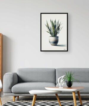 Snake Plant (Dracaena trifasciata) Watercolour Style Art Print - Illustration Painting Framed Plant Wall Art 20 Snake Plant (Dracaena trifasciata) Watercolour Style Art Print - Illustration Painting Framed Plant Wall Art - Image 7