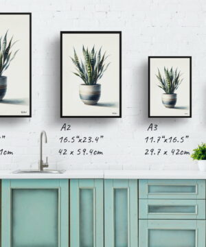 Snake Plant (Dracaena trifasciata) Watercolour Style Art Print - Illustration Painting Framed Plant Wall Art 25 Snake Plant (Dracaena trifasciata) Watercolour Style Art Print - Illustration Painting Framed Plant Wall Art - Image 12