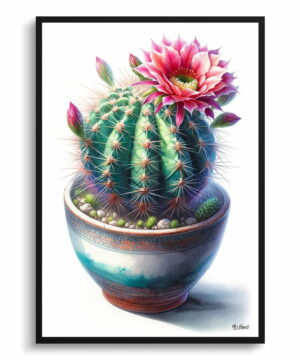 Strawberry cactus (Echinocereus stramineus) Watercolour Style Art Print - Illustration Painting Framed Plant Wall Art 22 Strawberry cactus (Echinocereus stramineus) Watercolour Style Art Print - Illustration Painting Framed Plant Wall Art - Image 9
