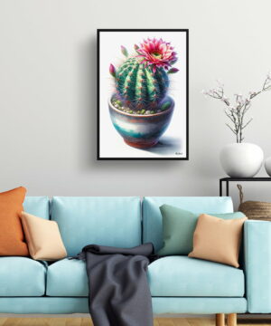 Strawberry cactus (Echinocereus stramineus) Watercolour Style Art Print - Illustration Painting Framed Plant Wall Art 19 Strawberry cactus (Echinocereus stramineus) Watercolour Style Art Print - Illustration Painting Framed Plant Wall Art - Image 6