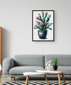 Thanksgiving Cactus (Schlumbergera truncata) Watercolour Style Art Print - Illustration Painting Framed Plant Wall Art 20 Thanksgiving Cactus (Schlumbergera truncata) Watercolour Style Art Print - Illustration Painting Framed Plant Wall Art - Image 7