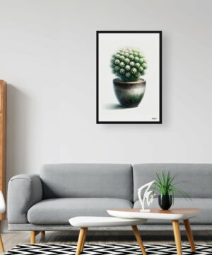 Thimble Cactus (Mammillaria gracilis fragilis) Watercolour Style Art Print - Illustration Painting Framed Plant Wall Art 20 Thimble Cactus (Mammillaria gracilis fragilis) Watercolour Style Art Print - Illustration Painting Framed Plant Wall Art - Image 7